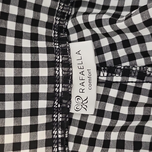 Rafaella Black and White Checkered Ankle Pants Women's Size 10 - Picture 7 of 8